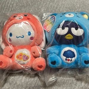 Badtz-Maru x Care Bears Plush Grumpy Bear New & Cinnamoroll Love-a-Lot Bear 9”